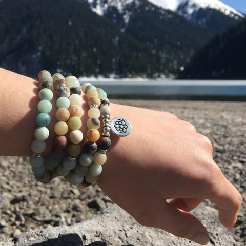 Buddhist Amazonite Mala Bracelet/Necklace