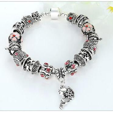 Fish Charm Bracelet Tibetan Silver
