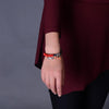 Colorful Rain Stone with Tibetan Silver Charm Bracelet