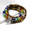 Tree Life 7 Chakras Tiger Eye Beads Healing