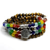 Tree Life 7 Chakras Tiger Eye Beads Healing