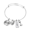 Dumbbell barbell Kettlebell with charms Gym bracelet