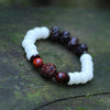 Wind white Bodhi Root beads bracelet