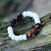 Wind white Bodhi Root beads bracelet