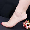 New Elegant Silver Plated Double Layer Anklets