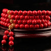 108 Natural Cinnabar Prayer Beads Tibetan Buddhist Buddha Bracelet