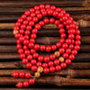108 Natural Cinnabar Prayer Beads Tibetan Buddhist Buddha Bracelet
