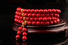 108 Natural Cinnabar Prayer Beads Tibetan Buddhist Buddha Bracelet